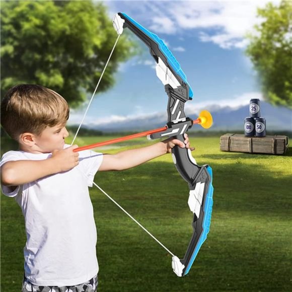 Bow & Arrow Set for Kids 4-8, Archery Set w/ LED Light 10 Suction Cup Arrows - Picture 1 of 7